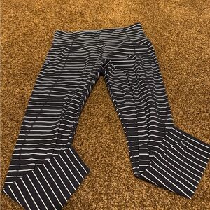 Navy Stripe Leggings 7/8 length Athleta